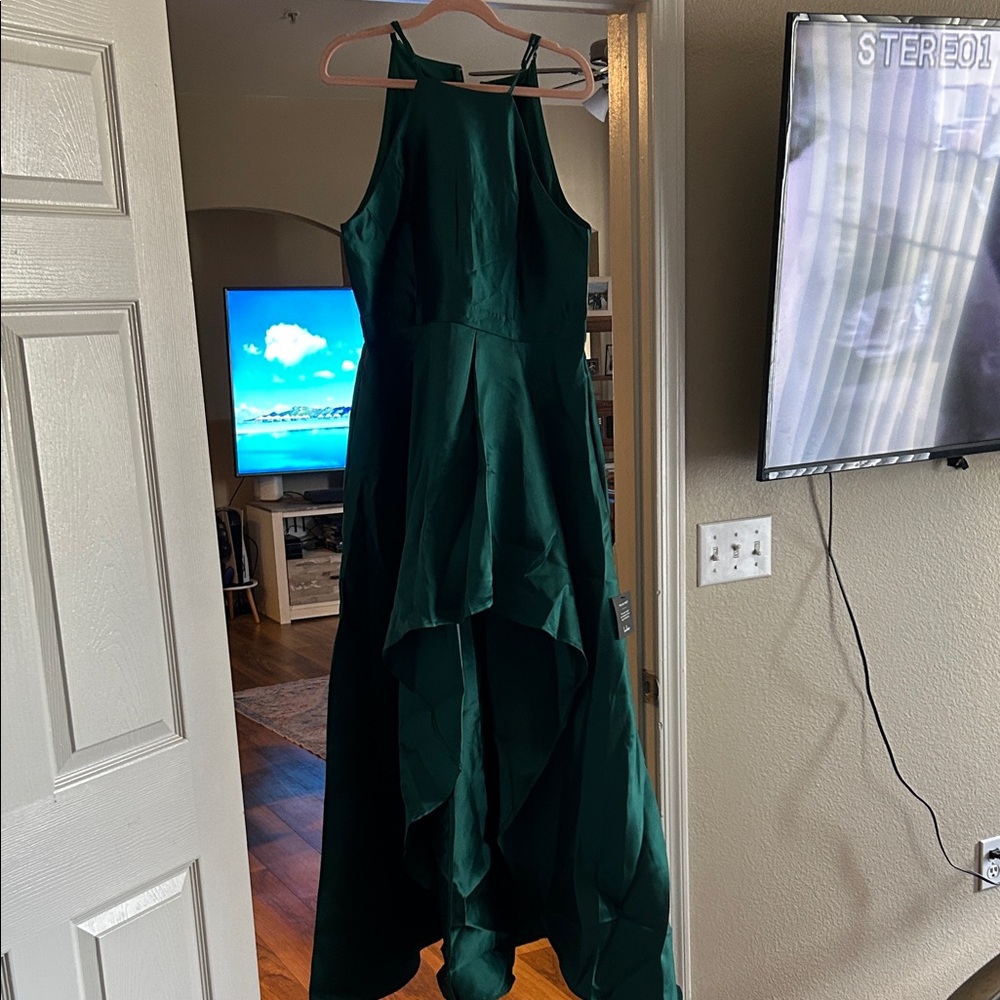 Lulu's Emerald Green High Low Dress